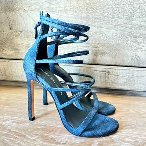 Limited Edition Stuart Weitzman Myex Sandal in Antique Denim.
